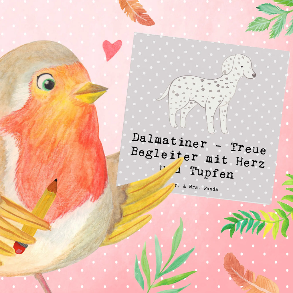 Deluxe Card Dalmatiner - Treue Begleiter mit Herz und Tupfen Grußkarte, Hochwertige Klappkarte, Glückwunschkarte, Hochwertige Grußkarte, Karte, Klappkarte, Hochzeitskarte, Geburtstagskarte, Einladungskarte, Hund, Hunderasse, Rassehund, Hundebesitzer, Geschenk, Tierfreund, Schenken, Welpe