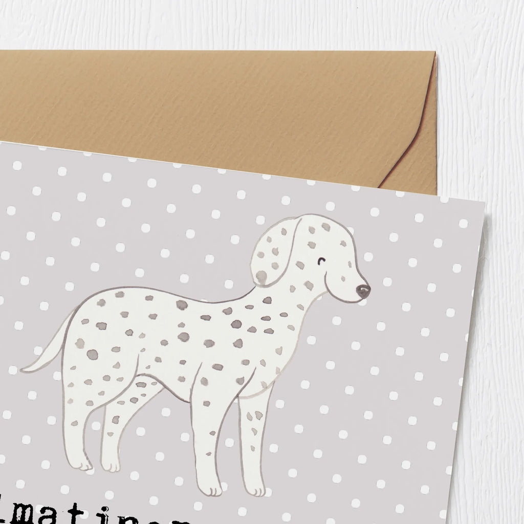 Deluxe Card Dalmatiner - Treue Begleiter mit Herz und Tupfen Grußkarte, Hochwertige Klappkarte, Glückwunschkarte, Hochwertige Grußkarte, Karte, Klappkarte, Hochzeitskarte, Geburtstagskarte, Einladungskarte, Hund, Hunderasse, Rassehund, Hundebesitzer, Geschenk, Tierfreund, Schenken, Welpe