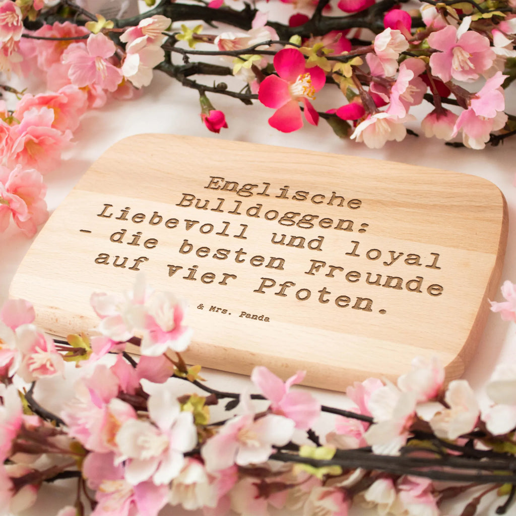 Śniadaniowa deska Przysłowie Englische Bulldoggen: Liebevoll und loyal - die besten Freunde auf vier Pfoten. Pies, rasa psa, pies rasowy, właściciel psa, prezent, miłośnik zwierząt, dawanie, szczeniak