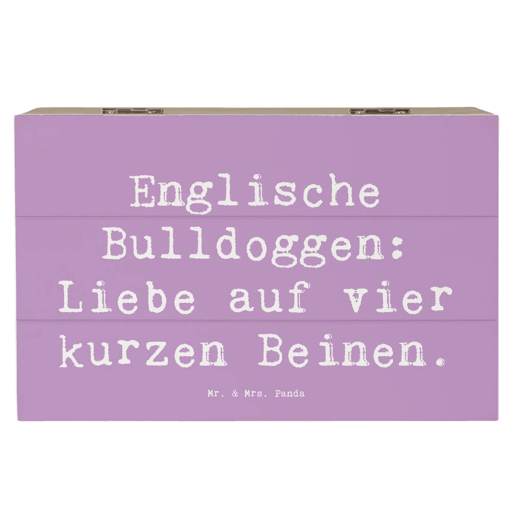 Wooden chest Saying Englische Bulldoggen: Liebe auf vier kurzen Beinen. Erinnerungsbox, Schatulle, Dekokiste, Geschenkdose, XXL, Holzkiste, Schatzkiste, Truhe, Kiste, Erinnerungskiste, Aufbewahrungsbox, Geschenkbox, Hund, Hunderasse, Rassehund, Hundebesitzer, Geschenk, Tierfreund, Schenken, Welpe