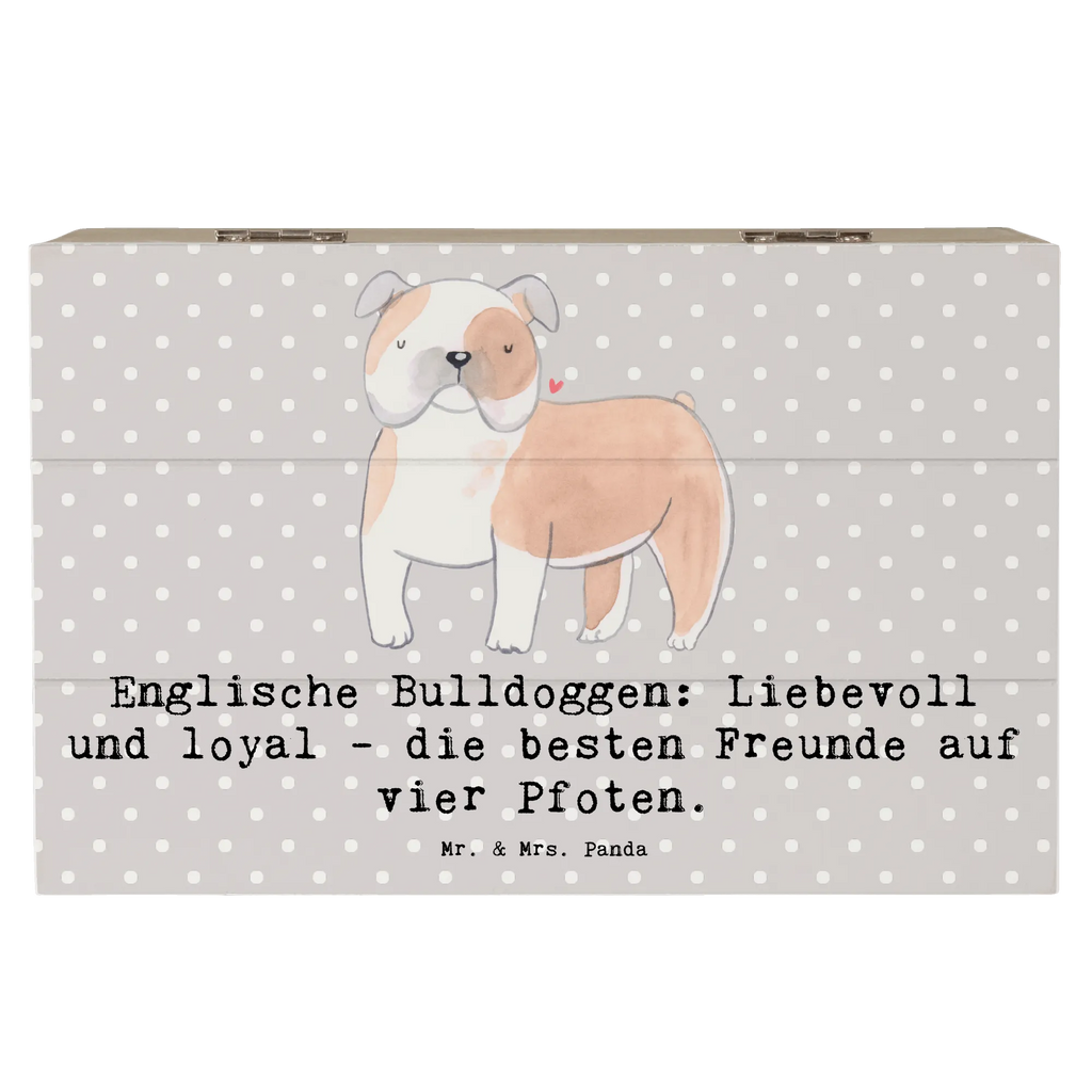 Wooden chest Englische Bulldoggen: Liebevoll und loyal - die besten Freunde auf vier Pfoten. Schatulle, Erinnerungsbox, Erinnerungskiste, Truhe, Holzkiste, Kiste, Geschenkdose, Dekokiste, Geschenkbox, Aufbewahrungsbox, XXL, Schatzkiste, Hund, Hunderasse, Rassehund, Hundebesitzer, Geschenk, Tierfreund, Schenken, Welpe