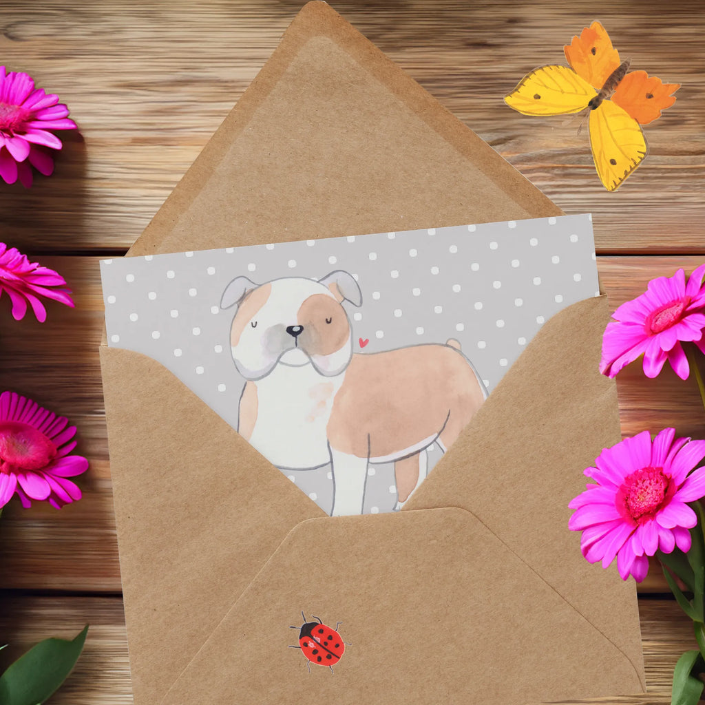 Deluxe Karte Englische Bulldogge Freunde Glückwunschkarte, Hochzeitskarte, Geburtstagskarte, Einladungskarte, Hochwertige Klappkarte, Grußkarte, Karte, Klappkarte, Hochwertige Grußkarte, Hund, Hunderasse, Rassehund, Hundebesitzer, Geschenk, Tierfreund, Schenken, Welpe