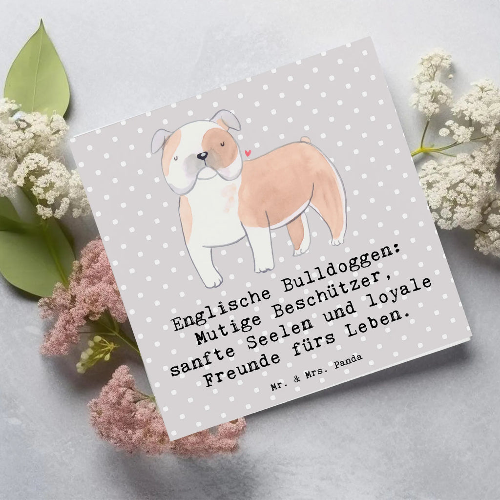 Deluxe Karte Englische Bulldogge Karte, Klappkarte, Hochwertige Klappkarte, Geburtstagskarte, Einladungskarte, Grußkarte, Hochwertige Grußkarte, Hochzeitskarte, Glückwunschkarte, Hund, Hunderasse, Rassehund, Hundebesitzer, Geschenk, Tierfreund, Schenken, Welpe