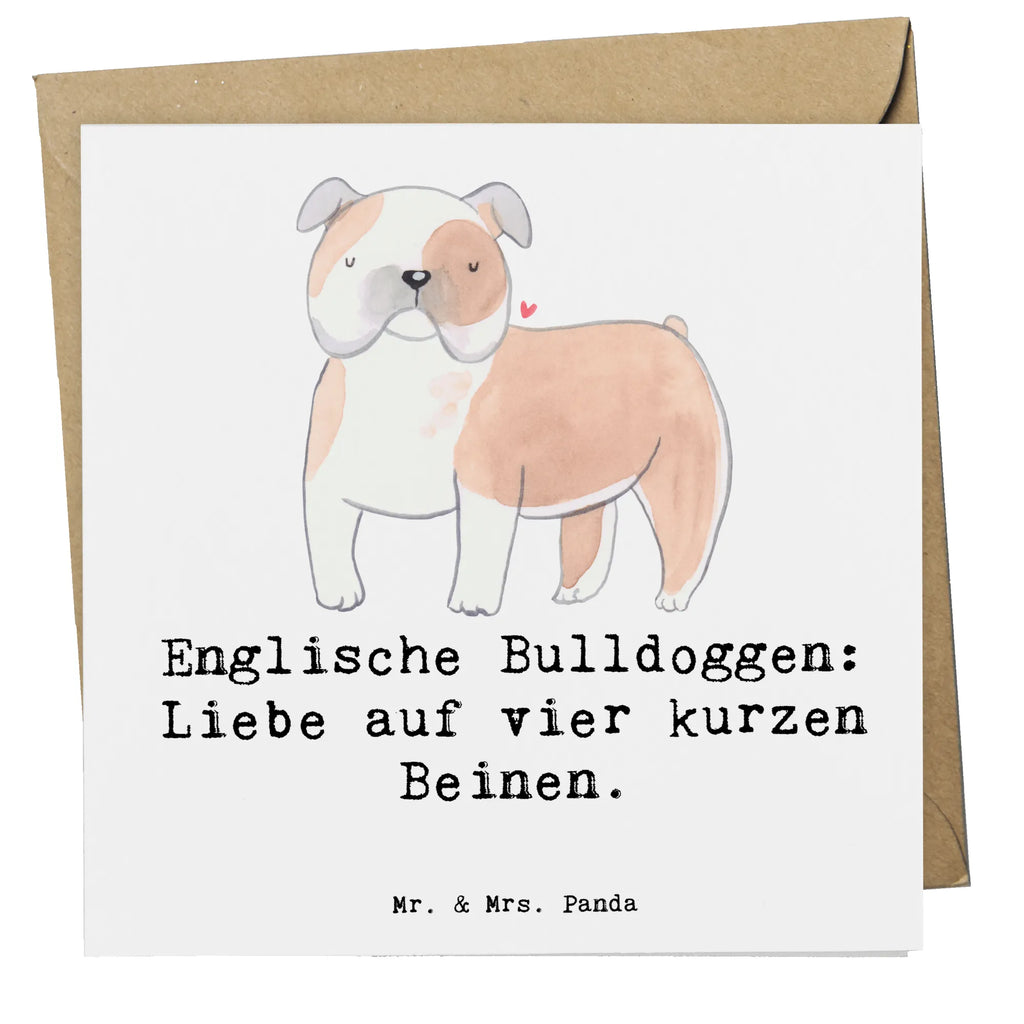 Deluxe Card Englische Bulldoggen: Liebe auf vier kurzen Beinen. Klappkarte, Hochwertige Grußkarte, Geburtstagskarte, Karte, Hochwertige Klappkarte, Glückwunschkarte, Hochzeitskarte, Grußkarte, Einladungskarte, Hund, Hunderasse, Rassehund, Hundebesitzer, Geschenk, Tierfreund, Schenken, Welpe