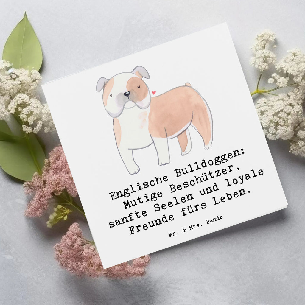 Deluxe Karte Englische Bulldogge Karte, Klappkarte, Hochwertige Klappkarte, Geburtstagskarte, Einladungskarte, Grußkarte, Hochwertige Grußkarte, Hochzeitskarte, Glückwunschkarte, Hund, Hunderasse, Rassehund, Hundebesitzer, Geschenk, Tierfreund, Schenken, Welpe