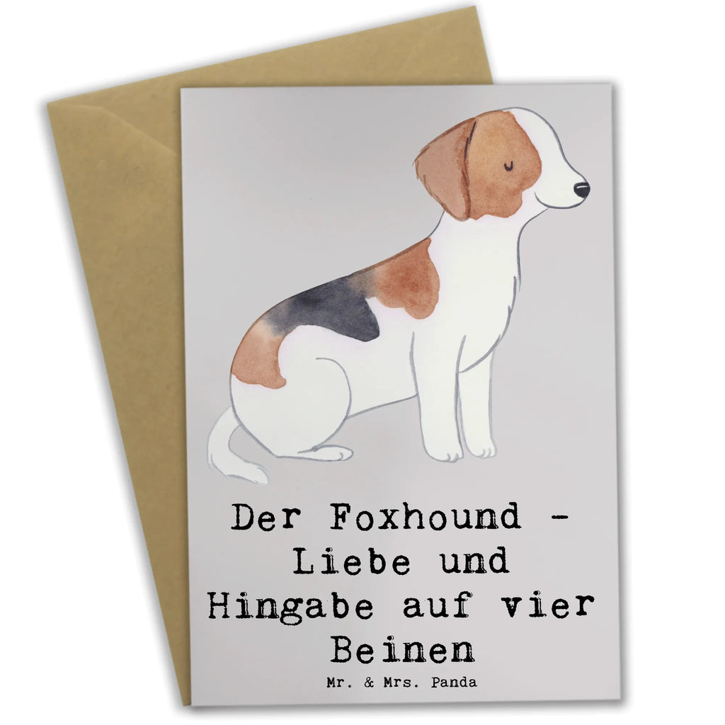 Greetings card Der Foxhound - Liebe und Hingabe auf vier Beinen Klappkarte, Hochzeitskarte, Glückwunschkarte, Ansichtskarten, Einladungskarte, Karte, Geburtstagskarte, Grußkarte, Hund, Hunderasse, Rassehund, Hundebesitzer, Geschenk, Tierfreund, Schenken, Welpe