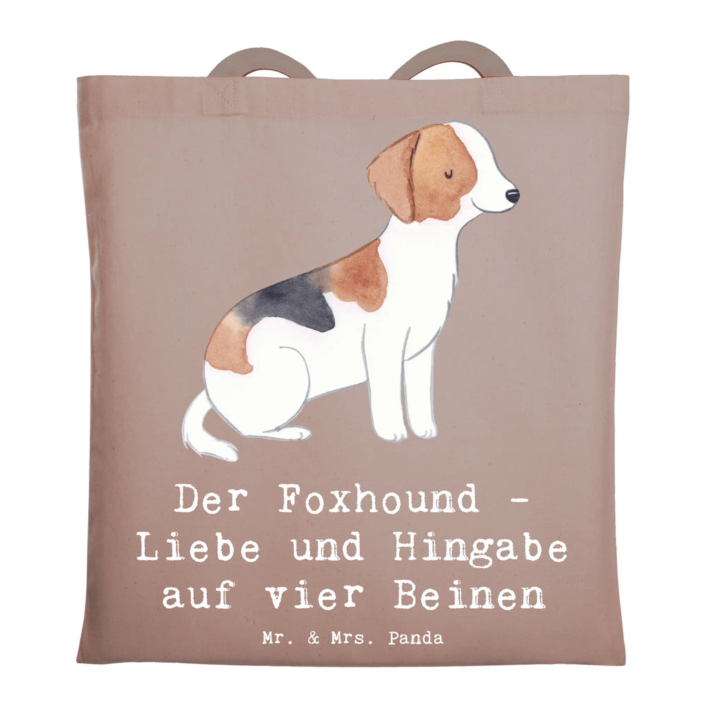 Tote bag Der Foxhound - Liebe und Hingabe auf vier Beinen Laptoptasche, Jutebeutel, Beutel, Stoffbeutel, Einkaufstüte, Jutetasche, Badetasche, Schultertasche, Einkaufstasche, Beuteltasche, Umhängetasche, Stofftasche, Shopper, Tragetasche, Strandtasche, Tasche, Hund, Hunderasse, Rassehund, Hundebesitzer, Geschenk, Tierfreund, Schenken, Welpe
