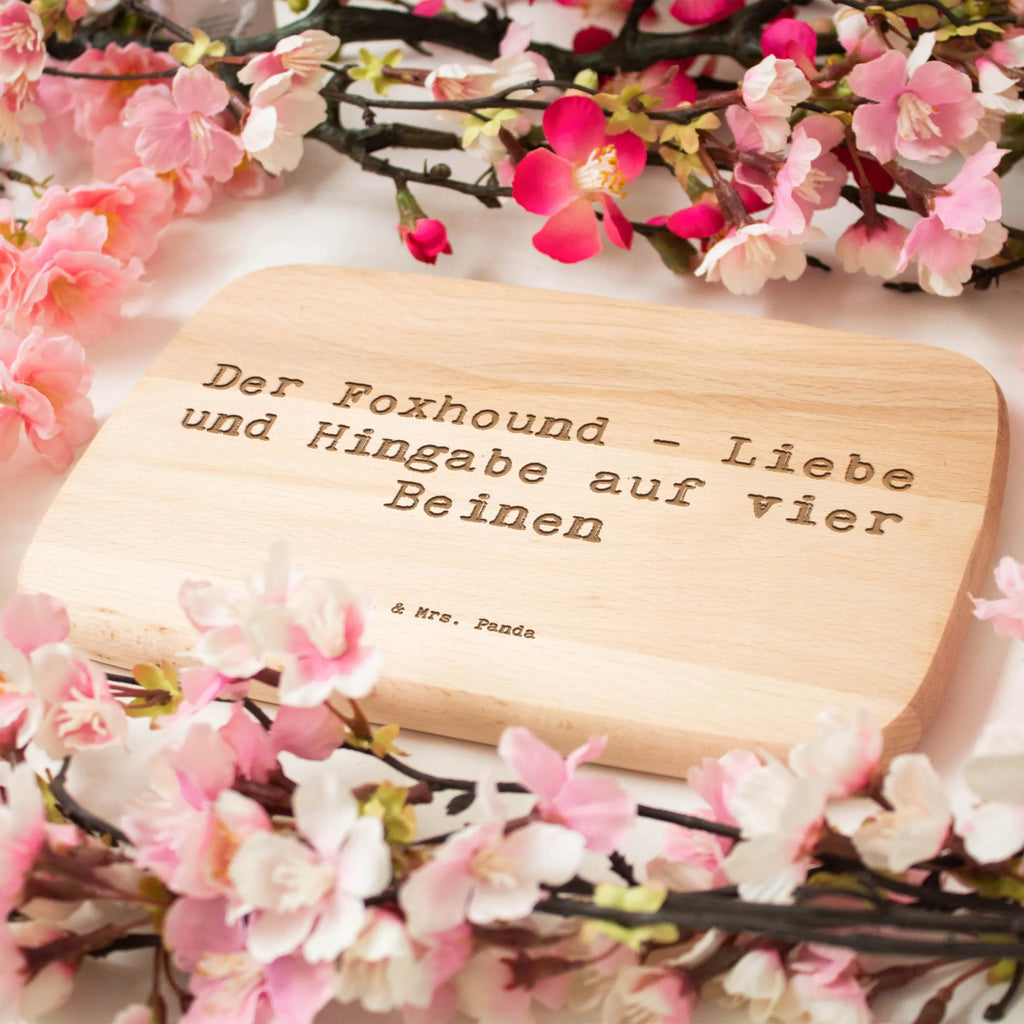 Serving board Saying Der Foxhound - Liebe und Hingabe auf vier Beinen breakfast board, Board, cutting board, Dog, dog breed, purebred dog, dog owner, gift, animal lover, giving, puppy