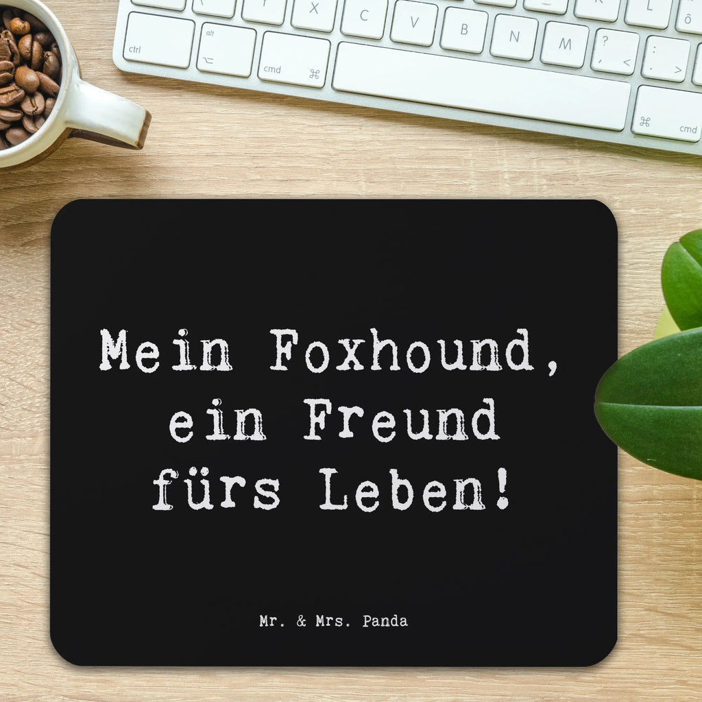 Mouse mat Saying Mein Foxhound, ein Freund fürs Leben! Mauspad Büro, Mousepad, Mauspad, Einzigartiges Mauspad, Designer Mauspad, Arbeitszimmer, PC Zubehör, Computer zubehör, Mausunterlage, Büroausstattung, Hund, Hunderasse, Rassehund, Hundebesitzer, Geschenk, Tierfreund, Schenken, Welpe