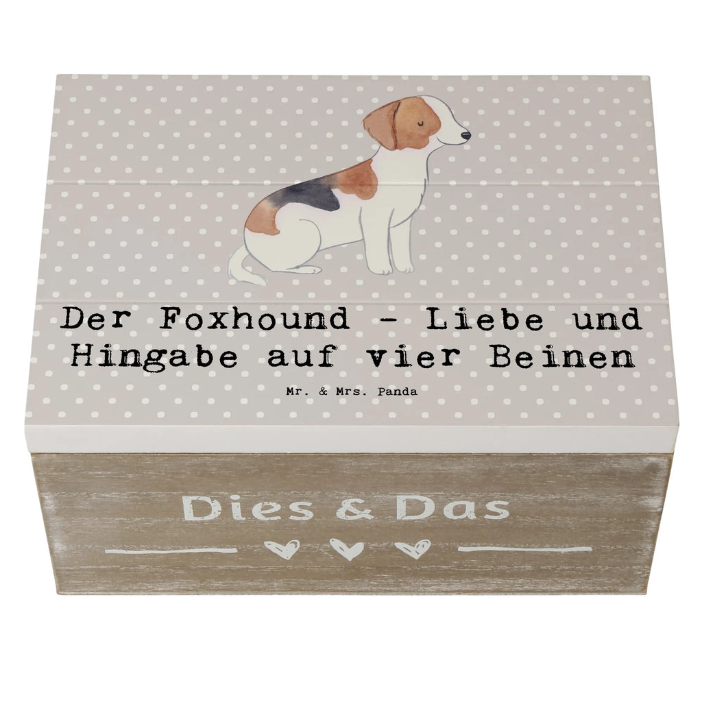 Holzkiste Liebevoller Foxhound Erinnerungskiste, Truhe, Dekokiste, Schatzkiste, Geschenkdose, XXL, Erinnerungsbox, Geschenkbox, Kiste, Holzkiste, Aufbewahrungsbox, Schatulle, Hund, Hunderasse, Rassehund, Hundebesitzer, Geschenk, Tierfreund, Schenken, Welpe