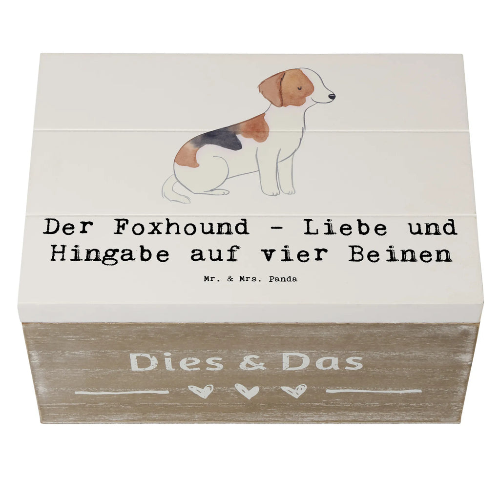 Holzkiste Liebevoller Foxhound Erinnerungskiste, Truhe, Dekokiste, Schatzkiste, Geschenkdose, XXL, Erinnerungsbox, Geschenkbox, Kiste, Holzkiste, Aufbewahrungsbox, Schatulle, Hund, Hunderasse, Rassehund, Hundebesitzer, Geschenk, Tierfreund, Schenken, Welpe