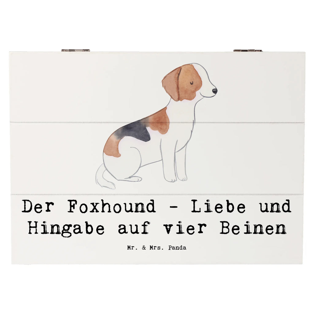 Holzkiste Liebevoller Foxhound Erinnerungskiste, Truhe, Dekokiste, Schatzkiste, Geschenkdose, XXL, Erinnerungsbox, Geschenkbox, Kiste, Holzkiste, Aufbewahrungsbox, Schatulle, Hund, Hunderasse, Rassehund, Hundebesitzer, Geschenk, Tierfreund, Schenken, Welpe