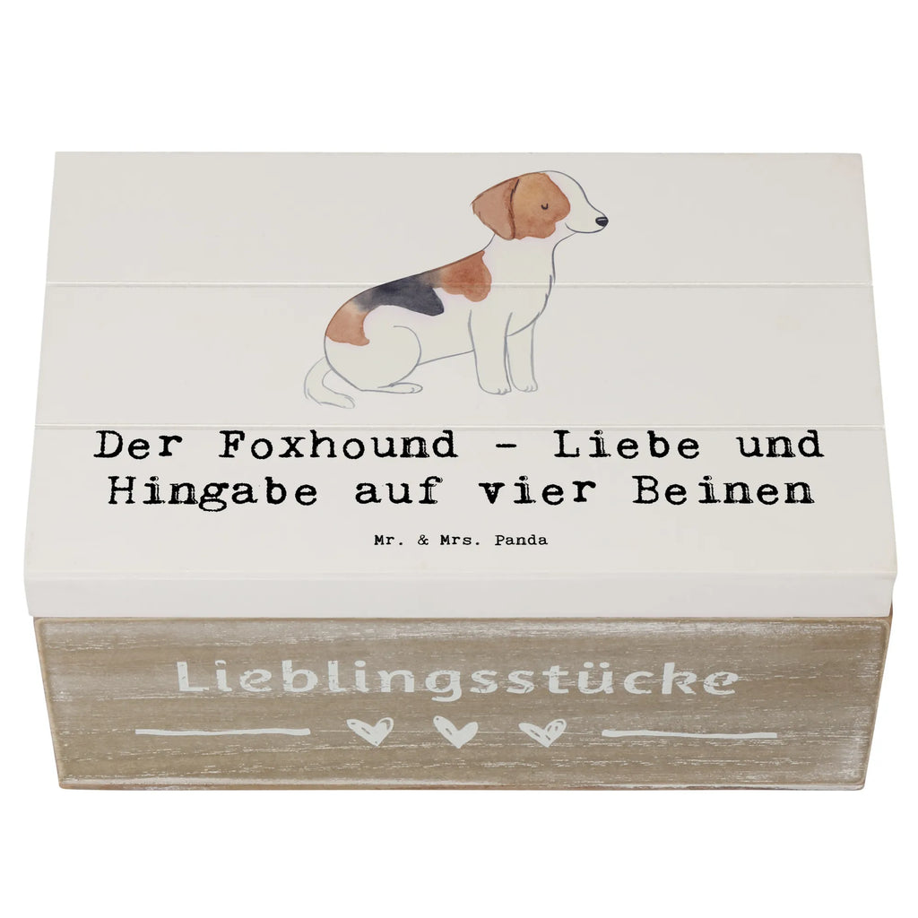 Holzkiste Liebevoller Foxhound Erinnerungskiste, Truhe, Dekokiste, Schatzkiste, Geschenkdose, XXL, Erinnerungsbox, Geschenkbox, Kiste, Holzkiste, Aufbewahrungsbox, Schatulle, Hund, Hunderasse, Rassehund, Hundebesitzer, Geschenk, Tierfreund, Schenken, Welpe