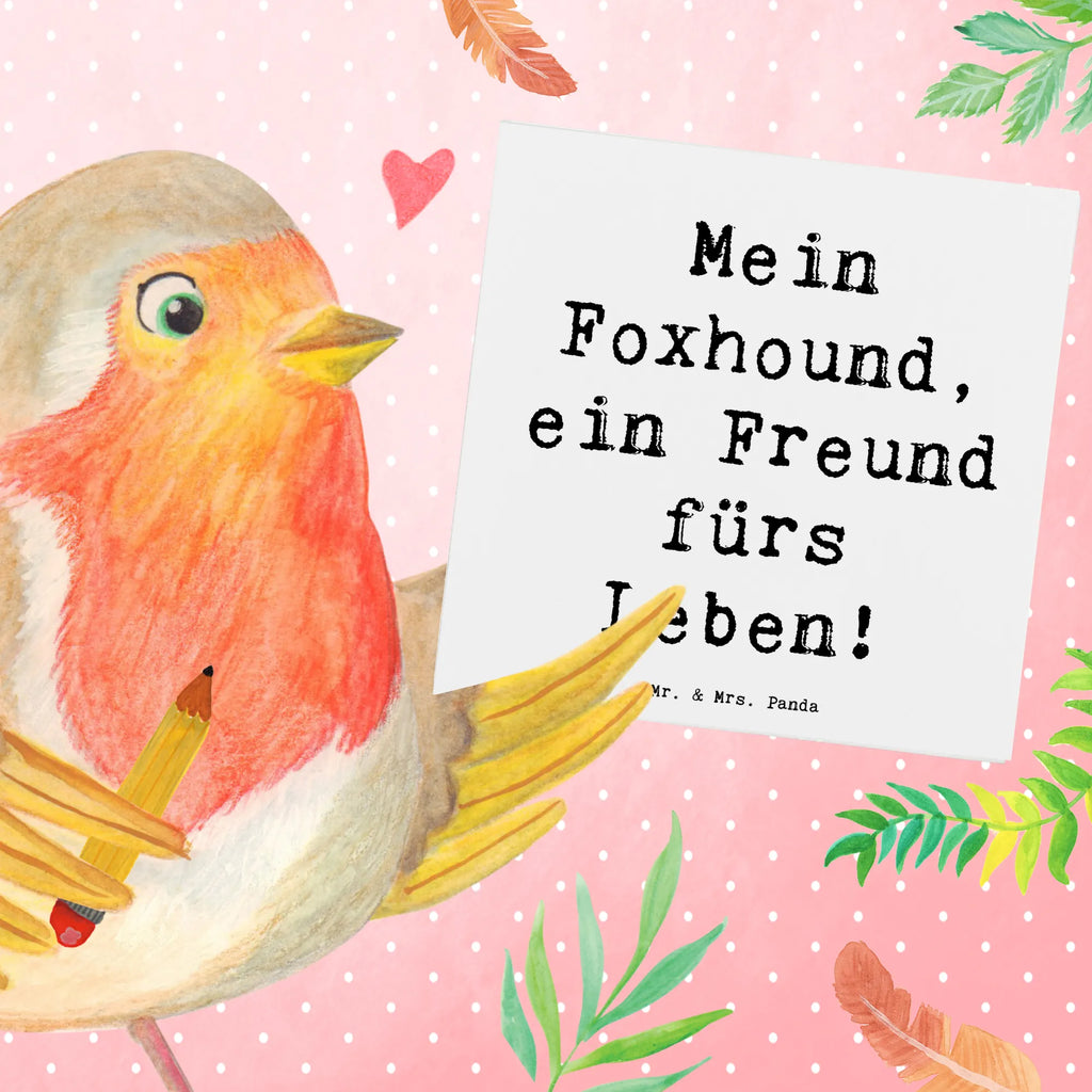 Deluxe Karte Spruch Foxhound Freund Geburtstagskarte, Hochwertige Klappkarte, Glückwunschkarte, Hochwertige Grußkarte, Grußkarte, Karte, Klappkarte, Einladungskarte, Hochzeitskarte, Hund, Hunderasse, Rassehund, Hundebesitzer, Geschenk, Tierfreund, Schenken, Welpe