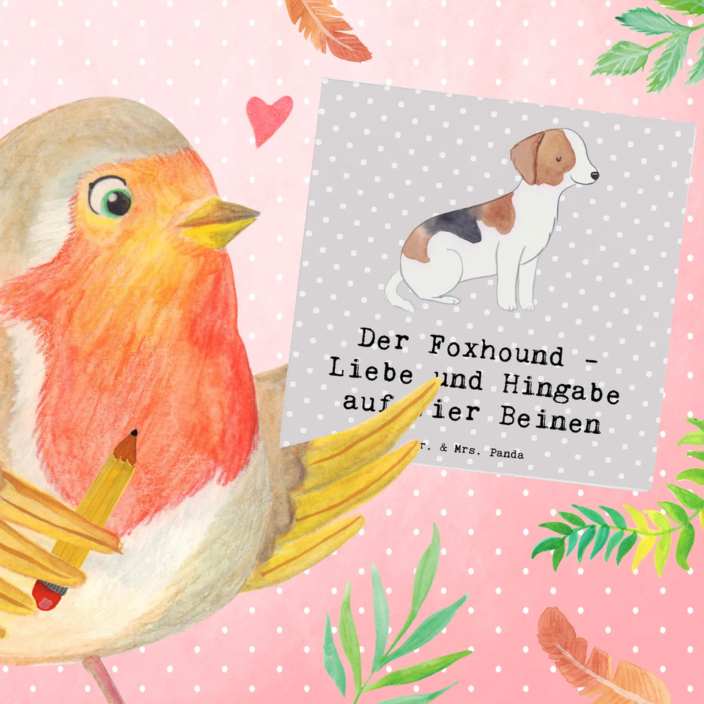 Deluxe Card Der Foxhound - Liebe und Hingabe auf vier Beinen Karte, Hochwertige Grußkarte, Hochwertige Klappkarte, Klappkarte, Einladungskarte, Hochzeitskarte, Grußkarte, Glückwunschkarte, Geburtstagskarte, Hund, Hunderasse, Rassehund, Hundebesitzer, Geschenk, Tierfreund, Schenken, Welpe