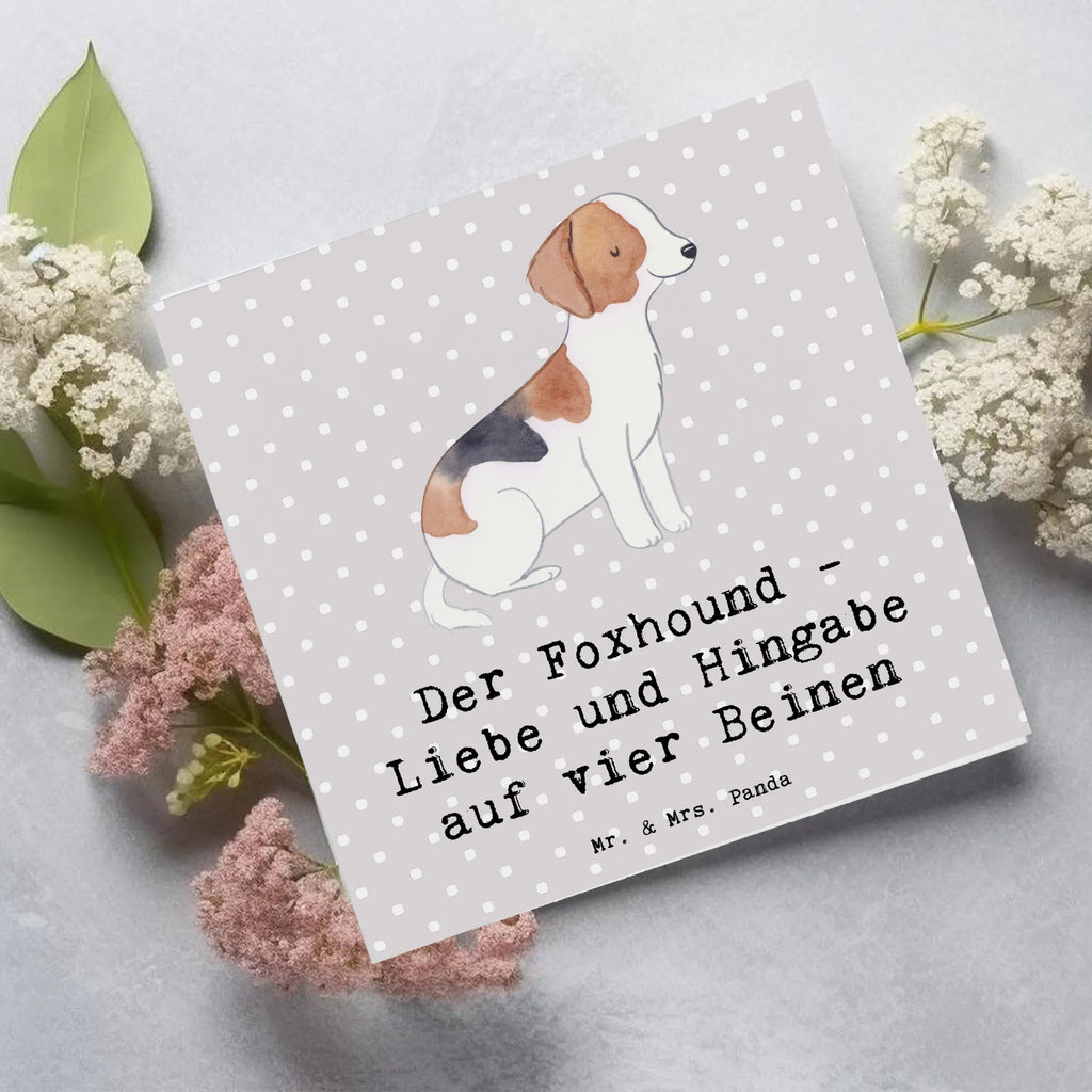 Deluxe Card Der Foxhound - Liebe und Hingabe auf vier Beinen Karte, Hochwertige Grußkarte, Hochwertige Klappkarte, Klappkarte, Einladungskarte, Hochzeitskarte, Grußkarte, Glückwunschkarte, Geburtstagskarte, Hund, Hunderasse, Rassehund, Hundebesitzer, Geschenk, Tierfreund, Schenken, Welpe