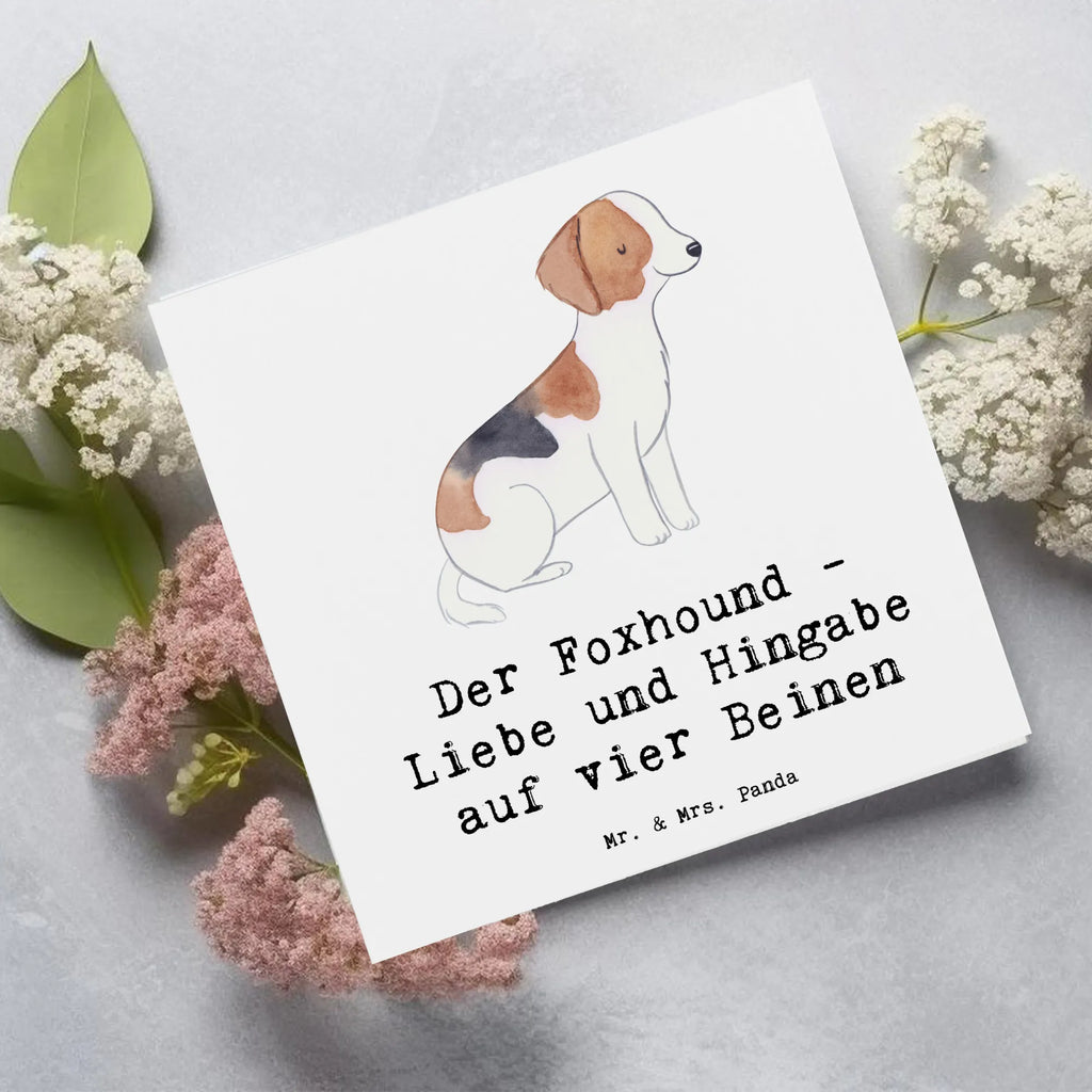 Deluxe Card Der Foxhound - Liebe und Hingabe auf vier Beinen Karte, Hochwertige Grußkarte, Hochwertige Klappkarte, Klappkarte, Einladungskarte, Hochzeitskarte, Grußkarte, Glückwunschkarte, Geburtstagskarte, Hund, Hunderasse, Rassehund, Hundebesitzer, Geschenk, Tierfreund, Schenken, Welpe