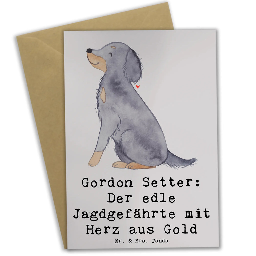 Grußkarte Gordon Setter Klappkarte, Ansichtskarten, Karte, Glückwunschkarte, Hochzeitskarte, Geburtstagskarte, Einladungskarte, Grußkarte, Hund, Hunderasse, Rassehund, Hundebesitzer, Geschenk, Tierfreund, Schenken, Welpe