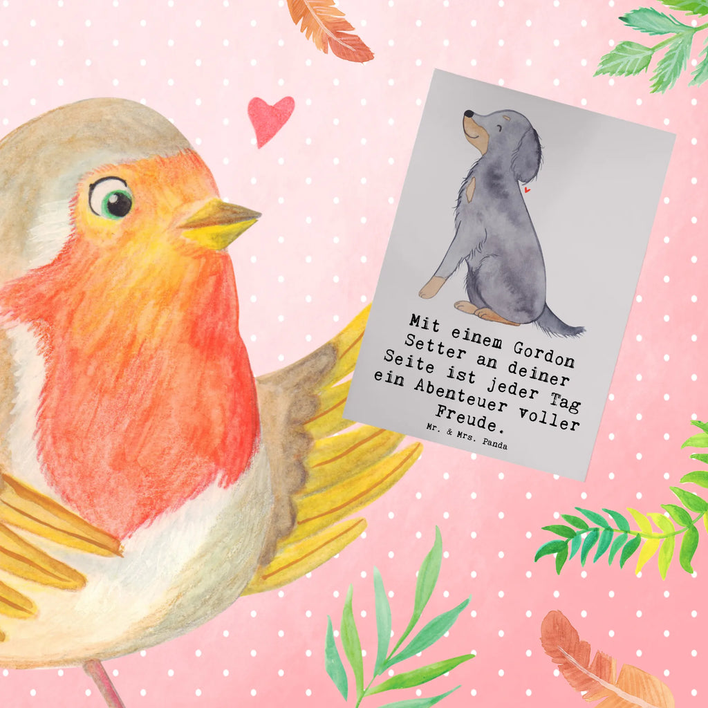 Grußkarte Gordon Setter Freude Karte, Einladungskarte, Geburtstagskarte, Klappkarte, Grußkarte, Glückwunschkarte, Ansichtskarten, Hochzeitskarte, Hund, Hunderasse, Rassehund, Hundebesitzer, Geschenk, Tierfreund, Schenken, Welpe