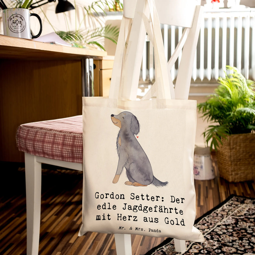 Tote bag Gordon Setter: Der edle Jagdgefährte mit Herz aus Gold Jutetasche, Beuteltasche, Schultertasche, Shopper, Umhängetasche, Jutebeutel, Einkaufstüte, Einkaufstasche, Tasche, Strandtasche, Stofftasche, Badetasche, Stoffbeutel, Laptoptasche, Beutel, Tragetasche, Hund, Hunderasse, Rassehund, Hundebesitzer, Geschenk, Tierfreund, Schenken, Welpe