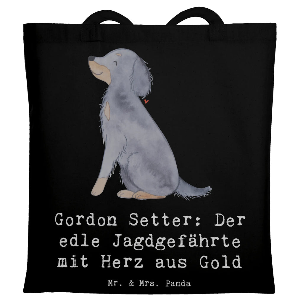 Tote bag Gordon Setter: Der edle Jagdgefährte mit Herz aus Gold Jutetasche, Beuteltasche, Schultertasche, Shopper, Umhängetasche, Jutebeutel, Einkaufstüte, Einkaufstasche, Tasche, Strandtasche, Stofftasche, Badetasche, Stoffbeutel, Laptoptasche, Beutel, Tragetasche, Hund, Hunderasse, Rassehund, Hundebesitzer, Geschenk, Tierfreund, Schenken, Welpe