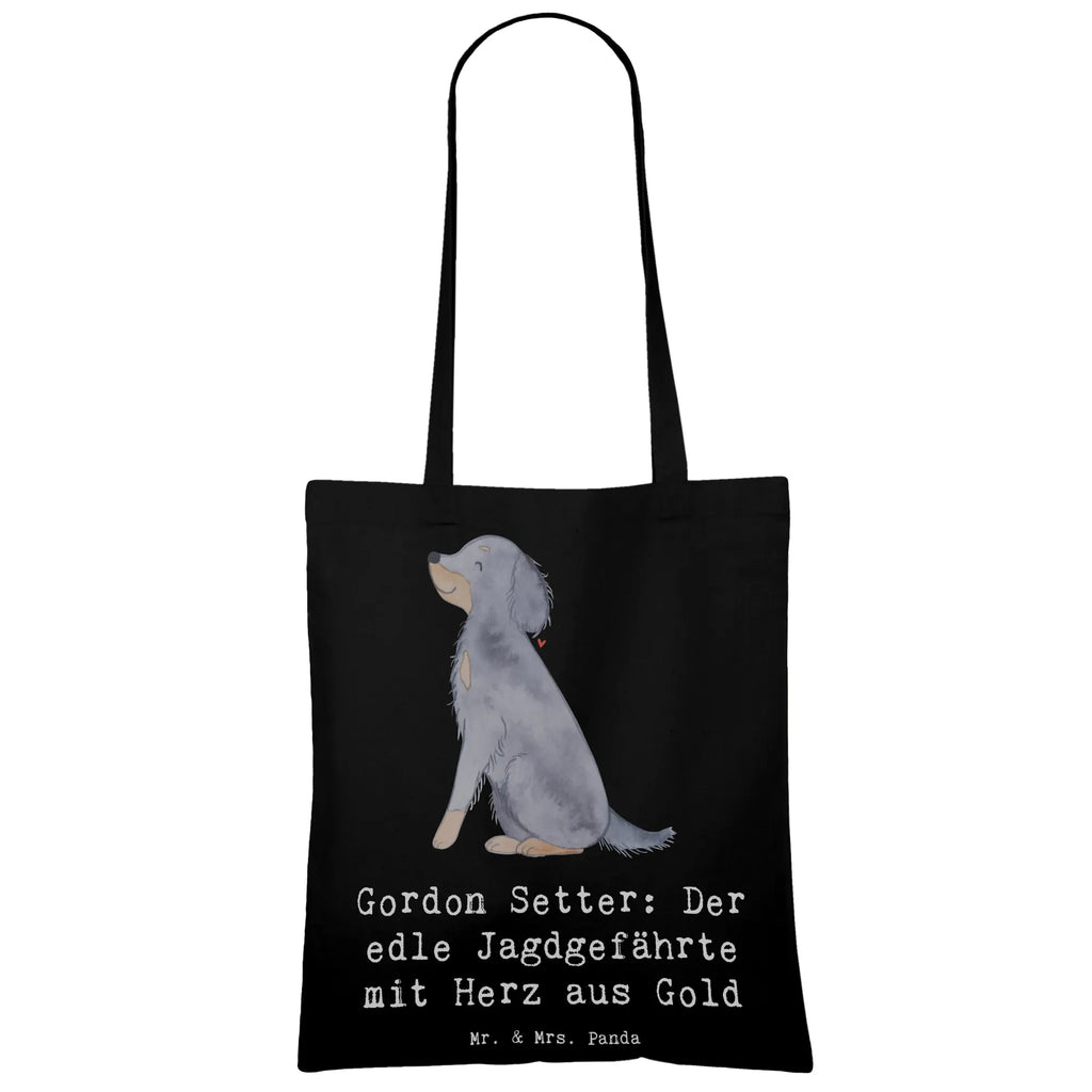 Tote bag Gordon Setter: Der edle Jagdgefährte mit Herz aus Gold Jutetasche, Beuteltasche, Schultertasche, Shopper, Umhängetasche, Jutebeutel, Einkaufstüte, Einkaufstasche, Tasche, Strandtasche, Stofftasche, Badetasche, Stoffbeutel, Laptoptasche, Beutel, Tragetasche, Hund, Hunderasse, Rassehund, Hundebesitzer, Geschenk, Tierfreund, Schenken, Welpe
