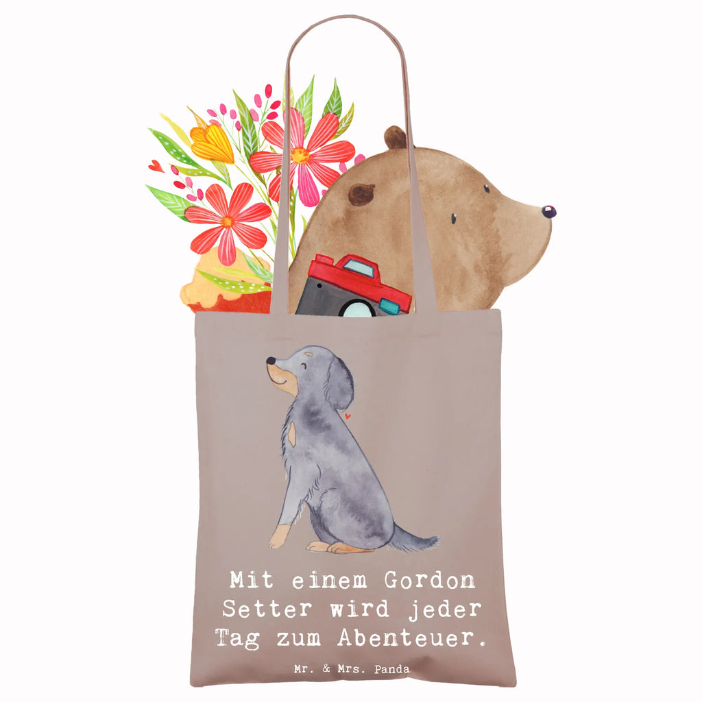 Tragetasche Gordon Setter Abenteuer Laptoptasche, Tragetasche, Beutel, Einkaufstasche, Strandtasche, Shopper, Beuteltasche, Stoffbeutel, Tasche, Einkaufstüte, Umhängetasche, Jutetasche, Schultertasche, Jutebeutel, Stofftasche, Badetasche, Hund, Hunderasse, Rassehund, Hundebesitzer, Geschenk, Tierfreund, Schenken, Welpe