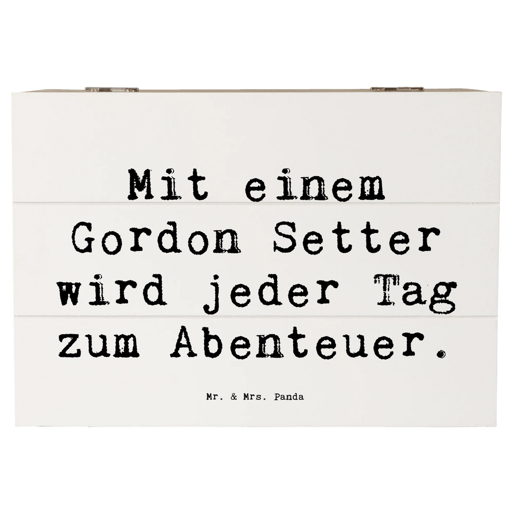 Holzkiste Spruch Gordon Setter Abenteuer Geschenkbox, Geschenkdose, Erinnerungskiste, Schatulle, Aufbewahrungsbox, Truhe, Schatzkiste, Kiste, Erinnerungsbox, XXL, Holzkiste, Dekokiste, Hund, Hunderasse, Rassehund, Hundebesitzer, Geschenk, Tierfreund, Schenken, Welpe