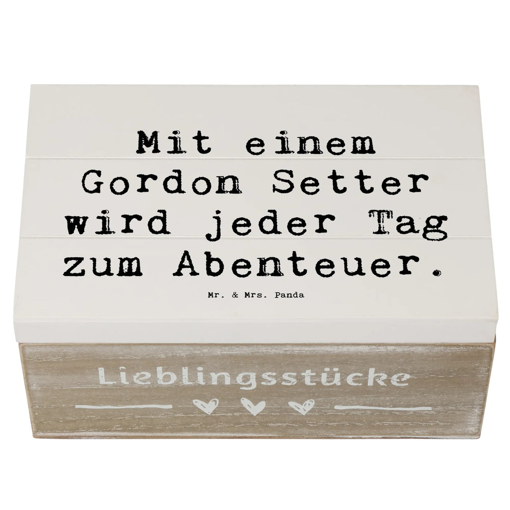 Holzkiste Spruch Gordon Setter Abenteuer Geschenkbox, Geschenkdose, Erinnerungskiste, Schatulle, Aufbewahrungsbox, Truhe, Schatzkiste, Kiste, Erinnerungsbox, XXL, Holzkiste, Dekokiste, Hund, Hunderasse, Rassehund, Hundebesitzer, Geschenk, Tierfreund, Schenken, Welpe