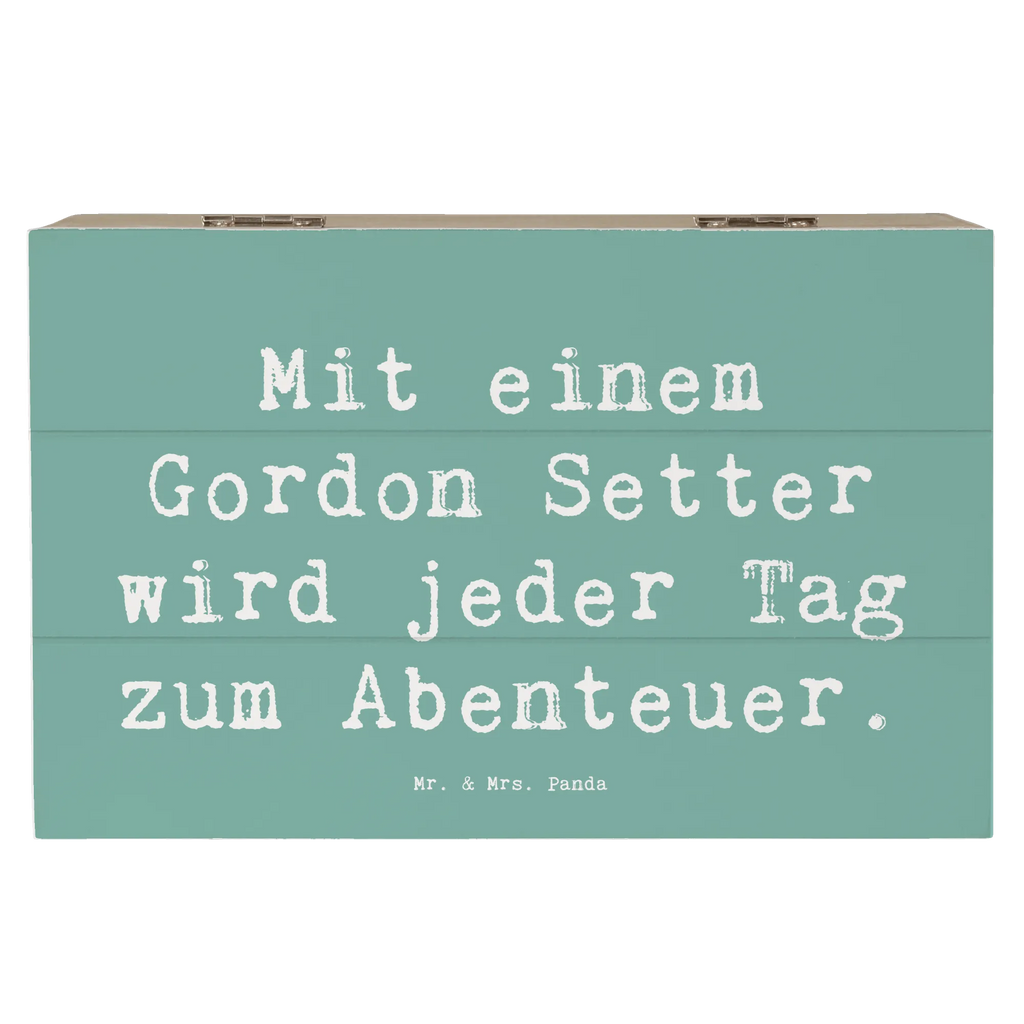 Holzkiste Spruch Gordon Setter Abenteuer Geschenkbox, Geschenkdose, Erinnerungskiste, Schatulle, Aufbewahrungsbox, Truhe, Schatzkiste, Kiste, Erinnerungsbox, XXL, Holzkiste, Dekokiste, Hund, Hunderasse, Rassehund, Hundebesitzer, Geschenk, Tierfreund, Schenken, Welpe