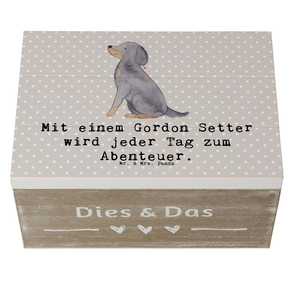 Holzkiste Gordon Setter Abenteuer Geschenkbox, Geschenkdose, Aufbewahrungsbox, Schatzkiste, XXL, Kiste, Truhe, Erinnerungskiste, Dekokiste, Holzkiste, Schatulle, Erinnerungsbox, Hund, Hunderasse, Rassehund, Hundebesitzer, Geschenk, Tierfreund, Schenken, Welpe