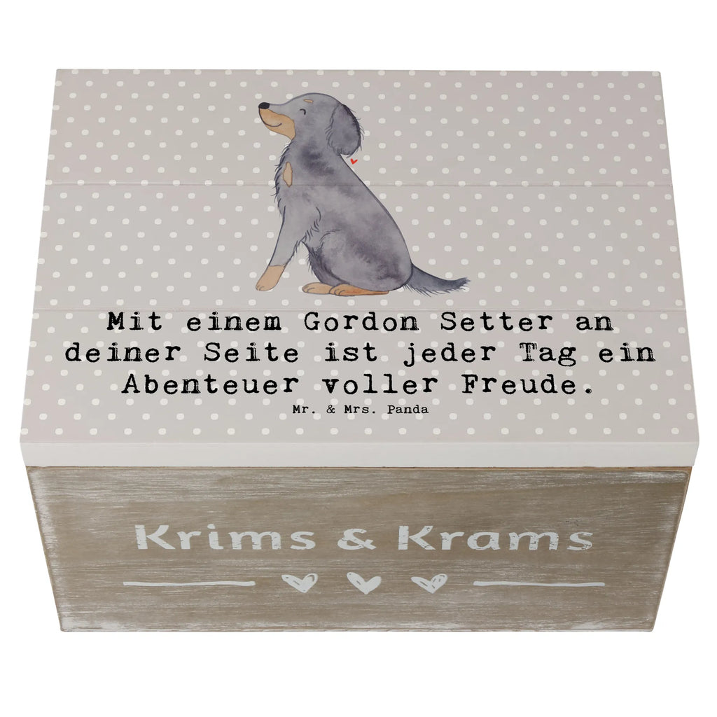 Holzkiste Gordon Setter Freude Dekokiste, Geschenkdose, Geschenkbox, Schatzkiste, Aufbewahrungsbox, XXL, Erinnerungskiste, Schatulle, Erinnerungsbox, Truhe, Kiste, Holzkiste, Hund, Hunderasse, Rassehund, Hundebesitzer, Geschenk, Tierfreund, Schenken, Welpe