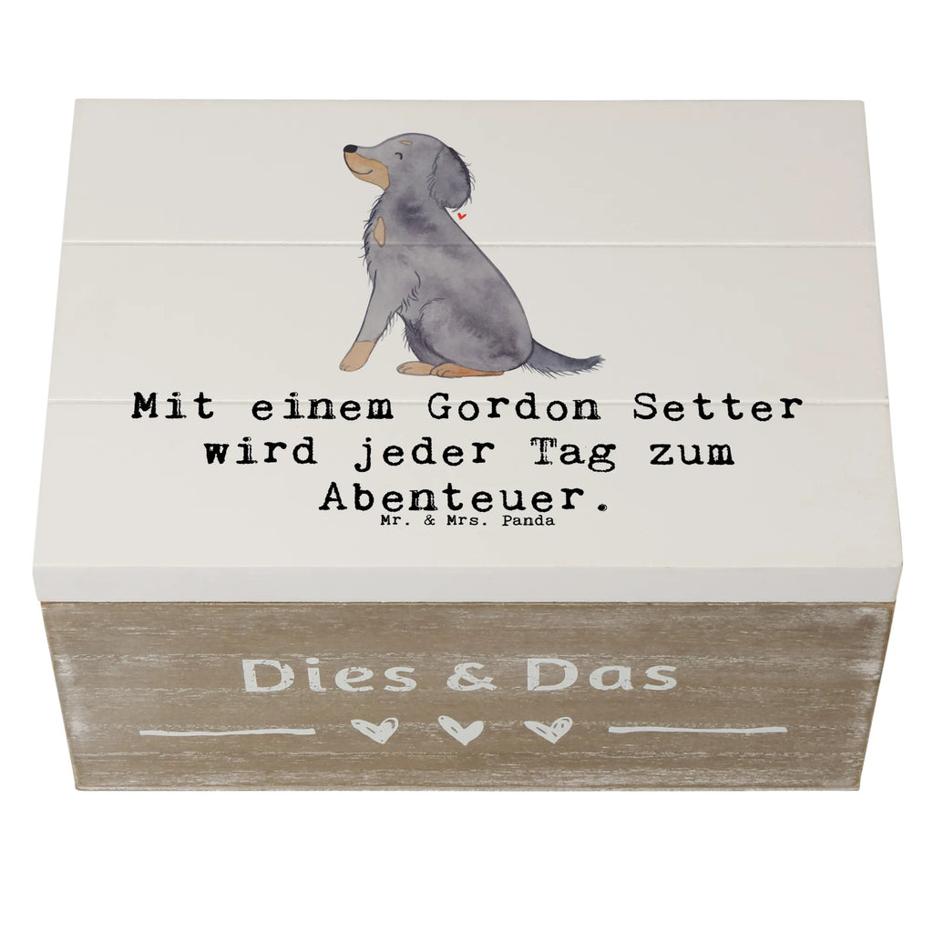 Holzkiste Gordon Setter Abenteuer Geschenkbox, Geschenkdose, Aufbewahrungsbox, Schatzkiste, XXL, Kiste, Truhe, Erinnerungskiste, Dekokiste, Holzkiste, Schatulle, Erinnerungsbox, Hund, Hunderasse, Rassehund, Hundebesitzer, Geschenk, Tierfreund, Schenken, Welpe