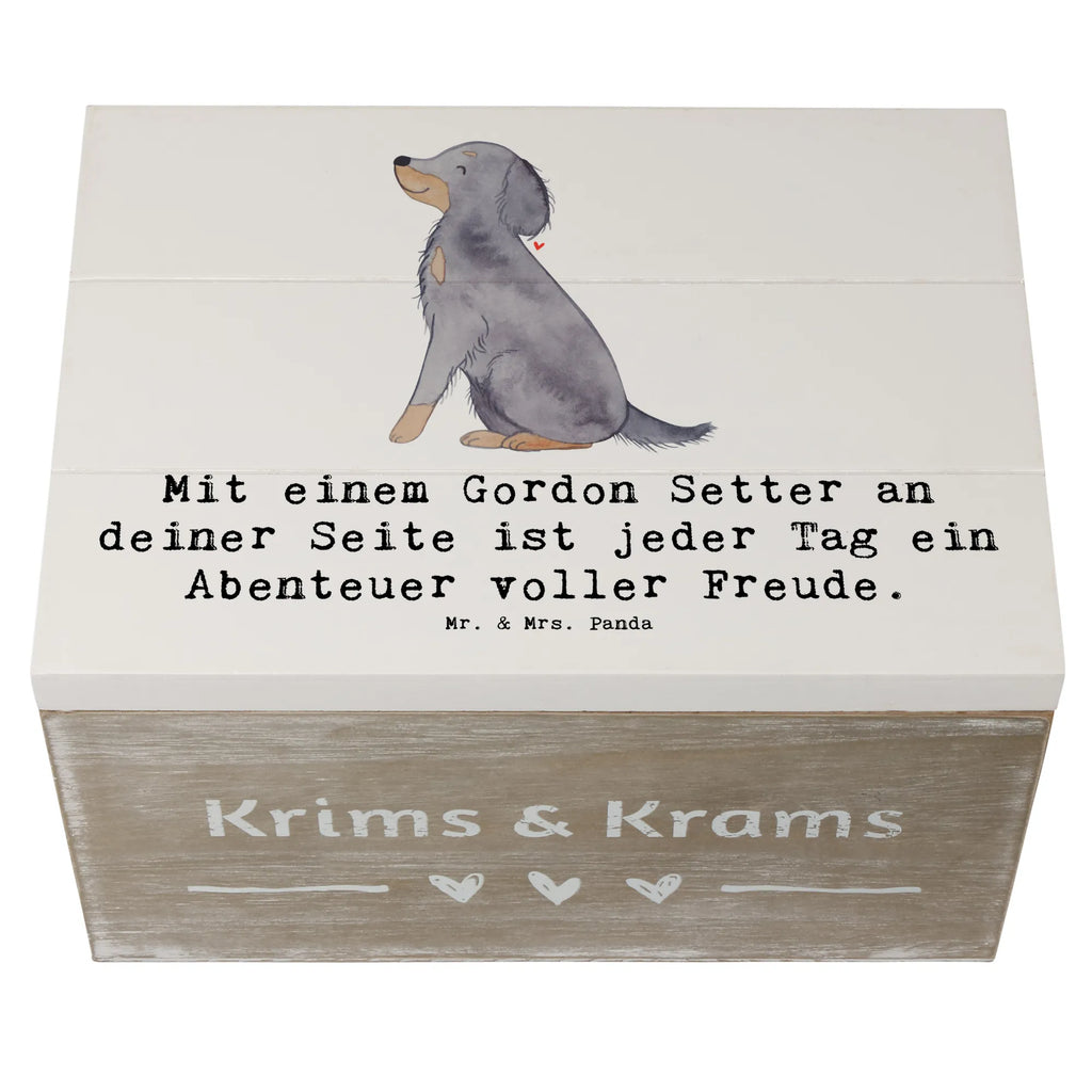 Holzkiste Gordon Setter Freude Dekokiste, Geschenkdose, Geschenkbox, Schatzkiste, Aufbewahrungsbox, XXL, Erinnerungskiste, Schatulle, Erinnerungsbox, Truhe, Kiste, Holzkiste, Hund, Hunderasse, Rassehund, Hundebesitzer, Geschenk, Tierfreund, Schenken, Welpe
