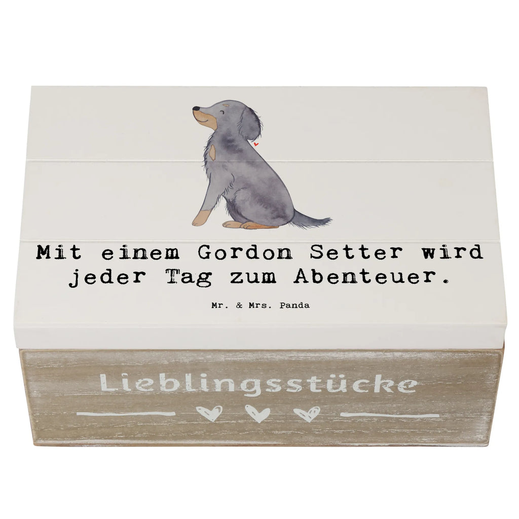 Holzkiste Gordon Setter Abenteuer Geschenkbox, Geschenkdose, Aufbewahrungsbox, Schatzkiste, XXL, Kiste, Truhe, Erinnerungskiste, Dekokiste, Holzkiste, Schatulle, Erinnerungsbox, Hund, Hunderasse, Rassehund, Hundebesitzer, Geschenk, Tierfreund, Schenken, Welpe