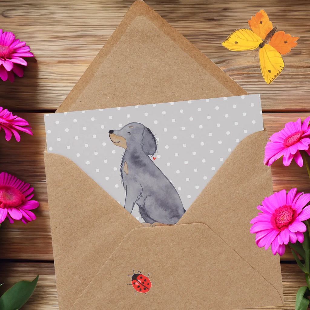 Deluxe Karte Gordon Setter Freude Einladungskarte, Hochzeitskarte, Hochwertige Klappkarte, Grußkarte, Glückwunschkarte, Geburtstagskarte, Karte, Klappkarte, Hochwertige Grußkarte, Hund, Hunderasse, Rassehund, Hundebesitzer, Geschenk, Tierfreund, Schenken, Welpe