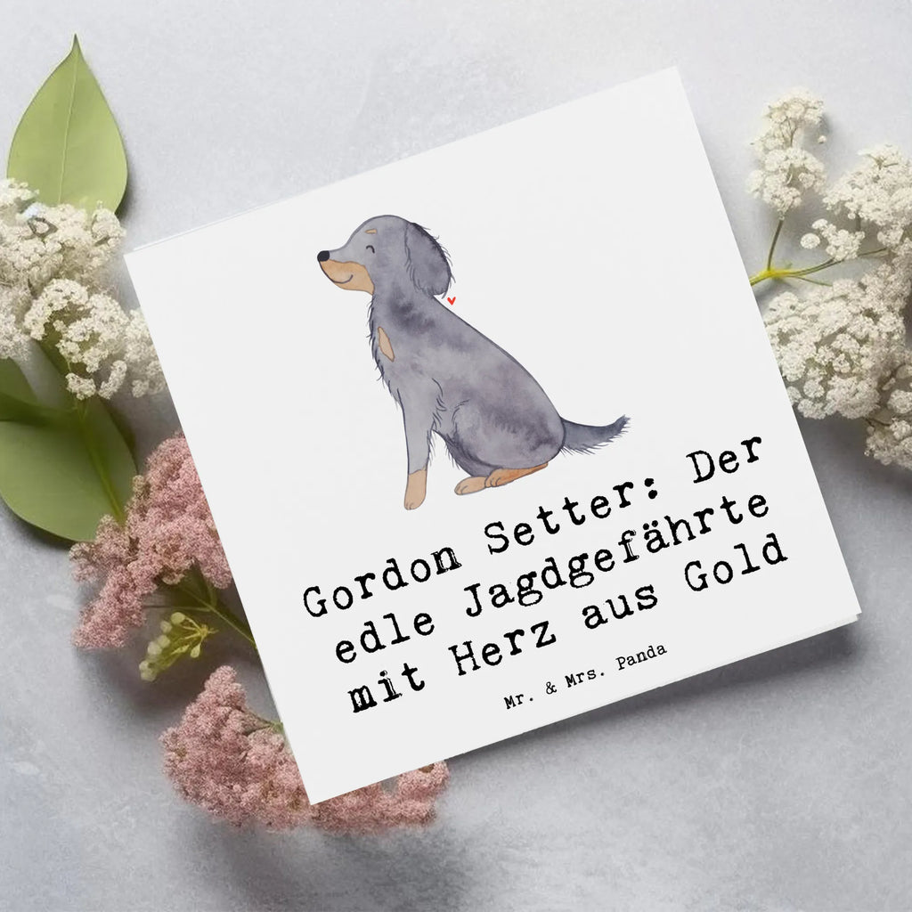 Deluxe Karte Gordon Setter Hochwertige Klappkarte, Klappkarte, Karte, Glückwunschkarte, Einladungskarte, Geburtstagskarte, Hochwertige Grußkarte, Hochzeitskarte, Grußkarte, Hund, Hunderasse, Rassehund, Hundebesitzer, Geschenk, Tierfreund, Schenken, Welpe