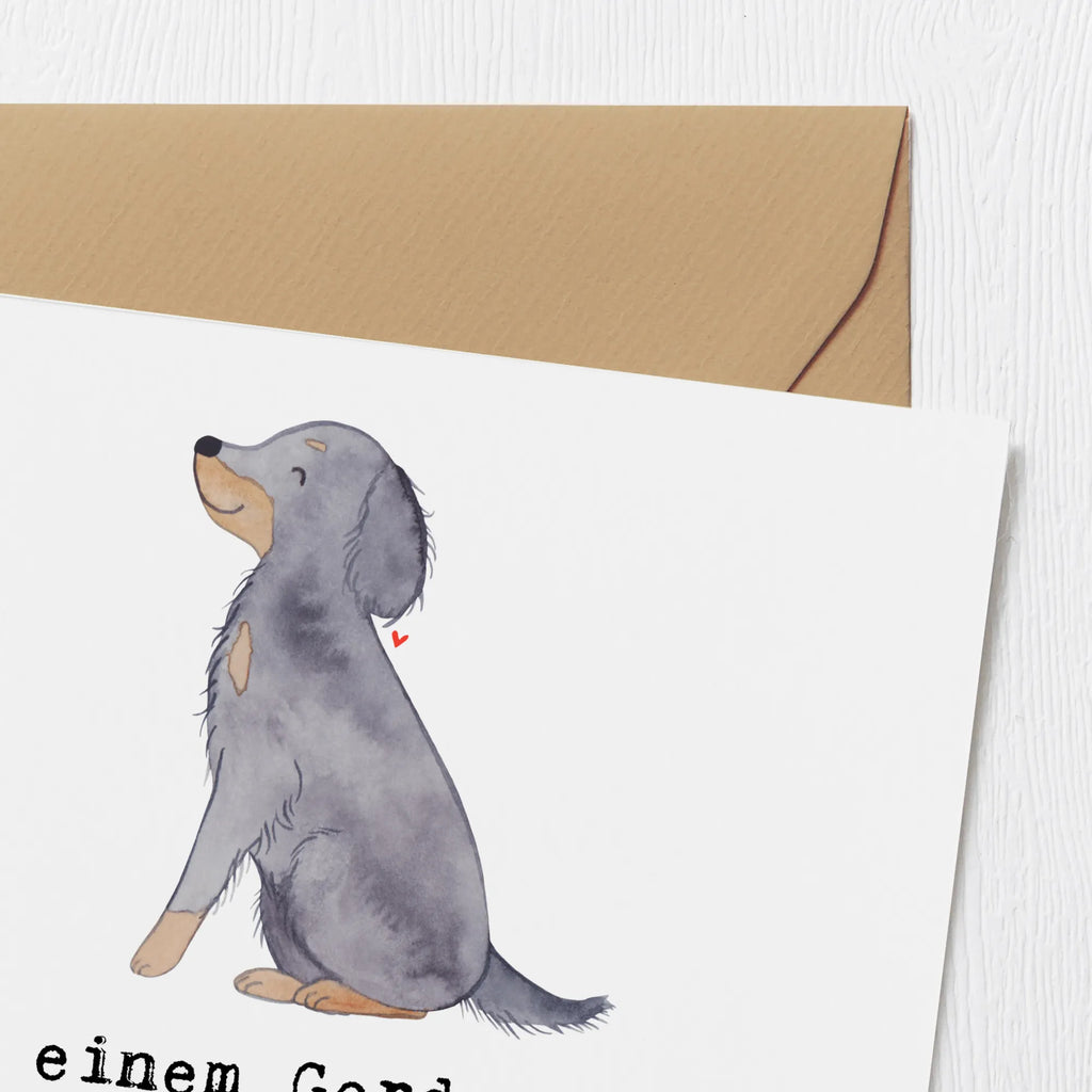 Deluxe Karte Gordon Setter Freude Einladungskarte, Hochzeitskarte, Hochwertige Klappkarte, Grußkarte, Glückwunschkarte, Geburtstagskarte, Karte, Klappkarte, Hochwertige Grußkarte, Hund, Hunderasse, Rassehund, Hundebesitzer, Geschenk, Tierfreund, Schenken, Welpe
