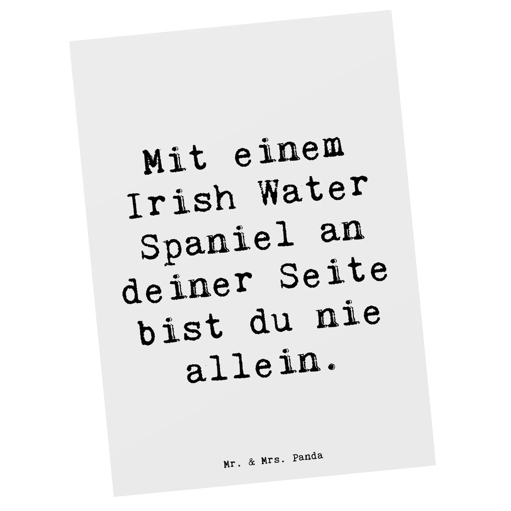 Postkarte Spruch Irish Water Spaniel Begleiter Karte, Dankeskarte, Einladungskarten Geburtstag, Postkarte, Ansichtskarte, Einladungskarte, Ansichtskarten, Einladung Geburtstag, Einladung, Grußkarte, Geburtstagskarte, Geschenkkarte, Hund, Hunderasse, Rassehund, Hundebesitzer, Geschenk, Tierfreund, Schenken, Welpe