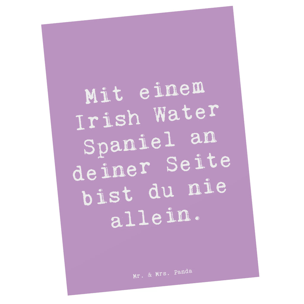 Postkarte Spruch Irish Water Spaniel Begleiter Karte, Dankeskarte, Einladungskarten Geburtstag, Postkarte, Ansichtskarte, Einladungskarte, Ansichtskarten, Einladung Geburtstag, Einladung, Grußkarte, Geburtstagskarte, Geschenkkarte, Hund, Hunderasse, Rassehund, Hundebesitzer, Geschenk, Tierfreund, Schenken, Welpe