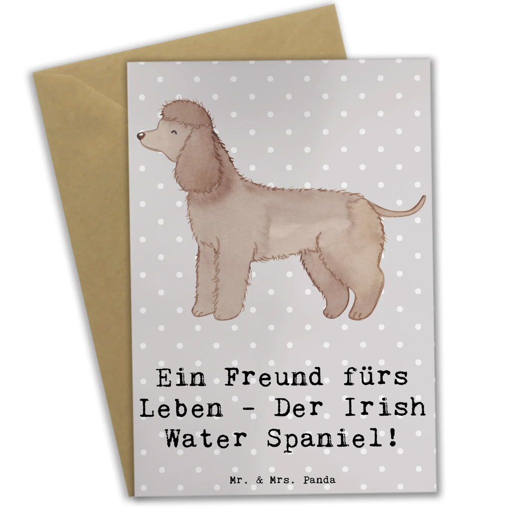 Greetings card Ein Freund fürs Leben - Der Irish Water Spaniel! Geburtstagskarte, Einladungskarte, Glückwunschkarte, Karte, Klappkarte, Hochzeitskarte, Ansichtskarten, Grußkarte, Hund, Hunderasse, Rassehund, Hundebesitzer, Geschenk, Tierfreund, Schenken, Welpe