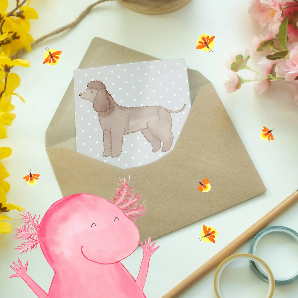 Greetings card Ein Freund fürs Leben - Der Irish Water Spaniel! Geburtstagskarte, Einladungskarte, Glückwunschkarte, Karte, Klappkarte, Hochzeitskarte, Ansichtskarten, Grußkarte, Hund, Hunderasse, Rassehund, Hundebesitzer, Geschenk, Tierfreund, Schenken, Welpe