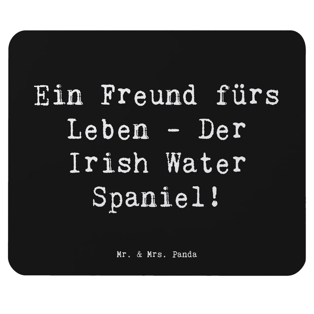 Mouse mat Saying Ein Freund fürs Leben - Der Irish Water Spaniel! Arbeitszimmer, Büroausstattung, Einzigartiges Mauspad, Computer zubehör, Mauspad Büro, PC Zubehör, Designer Mauspad, Mausunterlage, Mauspad, Mousepad, Hund, Hunderasse, Rassehund, Hundebesitzer, Geschenk, Tierfreund, Schenken, Welpe