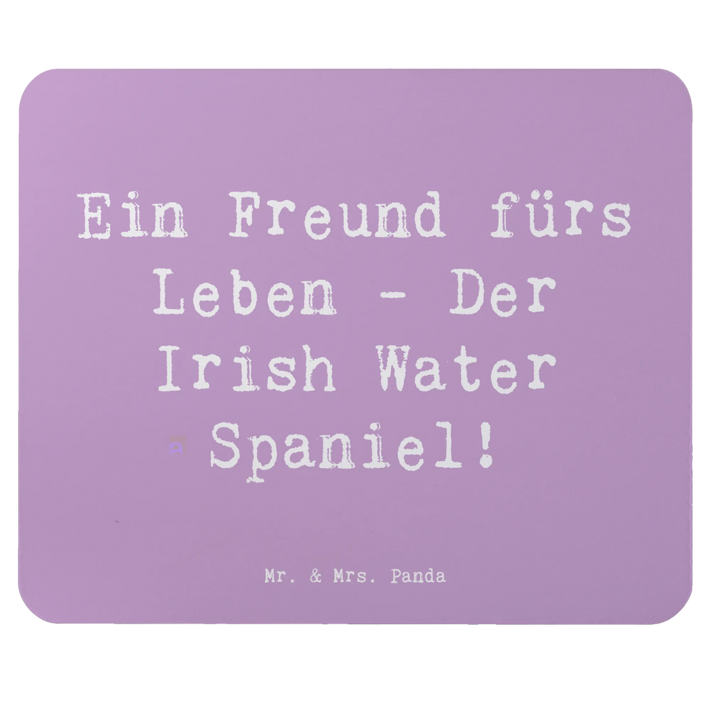 Mouse mat Saying Ein Freund fürs Leben - Der Irish Water Spaniel! Arbeitszimmer, Büroausstattung, Einzigartiges Mauspad, Computer zubehör, Mauspad Büro, PC Zubehör, Designer Mauspad, Mausunterlage, Mauspad, Mousepad, Hund, Hunderasse, Rassehund, Hundebesitzer, Geschenk, Tierfreund, Schenken, Welpe