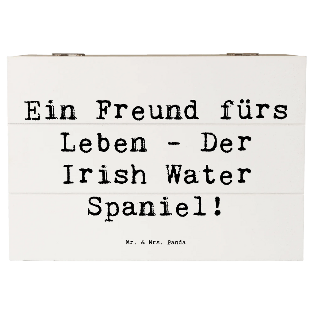 Holzkiste Spruch Irish Water Spaniel Freund XXL, Geschenkbox, Aufbewahrungsbox, Truhe, Erinnerungskiste, Kiste, Geschenkdose, Schatulle, Erinnerungsbox, Holzkiste, Schatzkiste, Dekokiste, Hund, Hunderasse, Rassehund, Hundebesitzer, Geschenk, Tierfreund, Schenken, Welpe