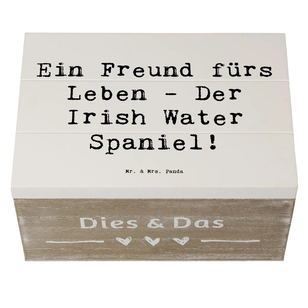 Holzkiste Spruch Irish Water Spaniel Freund XXL, Geschenkbox, Aufbewahrungsbox, Truhe, Erinnerungskiste, Kiste, Geschenkdose, Schatulle, Erinnerungsbox, Holzkiste, Schatzkiste, Dekokiste, Hund, Hunderasse, Rassehund, Hundebesitzer, Geschenk, Tierfreund, Schenken, Welpe