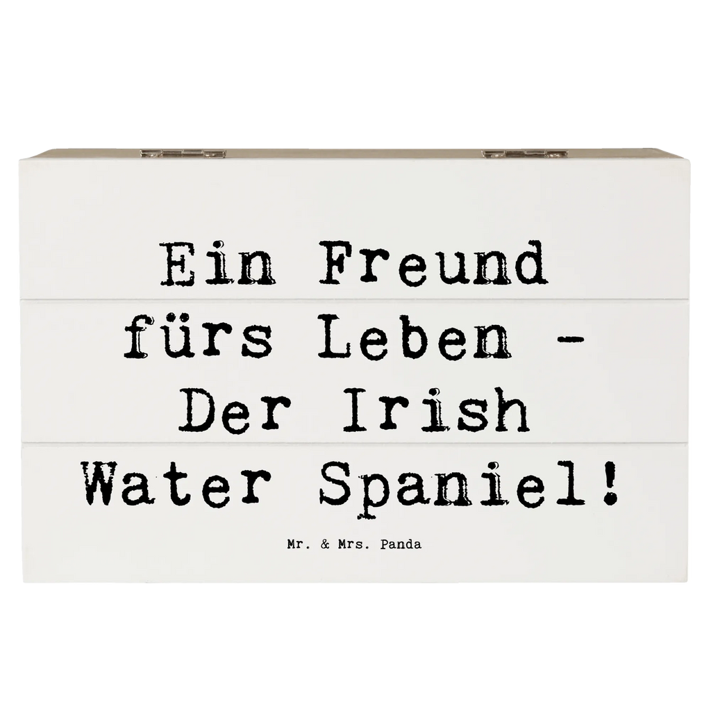 Holzkiste Spruch Irish Water Spaniel Freund XXL, Geschenkbox, Aufbewahrungsbox, Truhe, Erinnerungskiste, Kiste, Geschenkdose, Schatulle, Erinnerungsbox, Holzkiste, Schatzkiste, Dekokiste, Hund, Hunderasse, Rassehund, Hundebesitzer, Geschenk, Tierfreund, Schenken, Welpe
