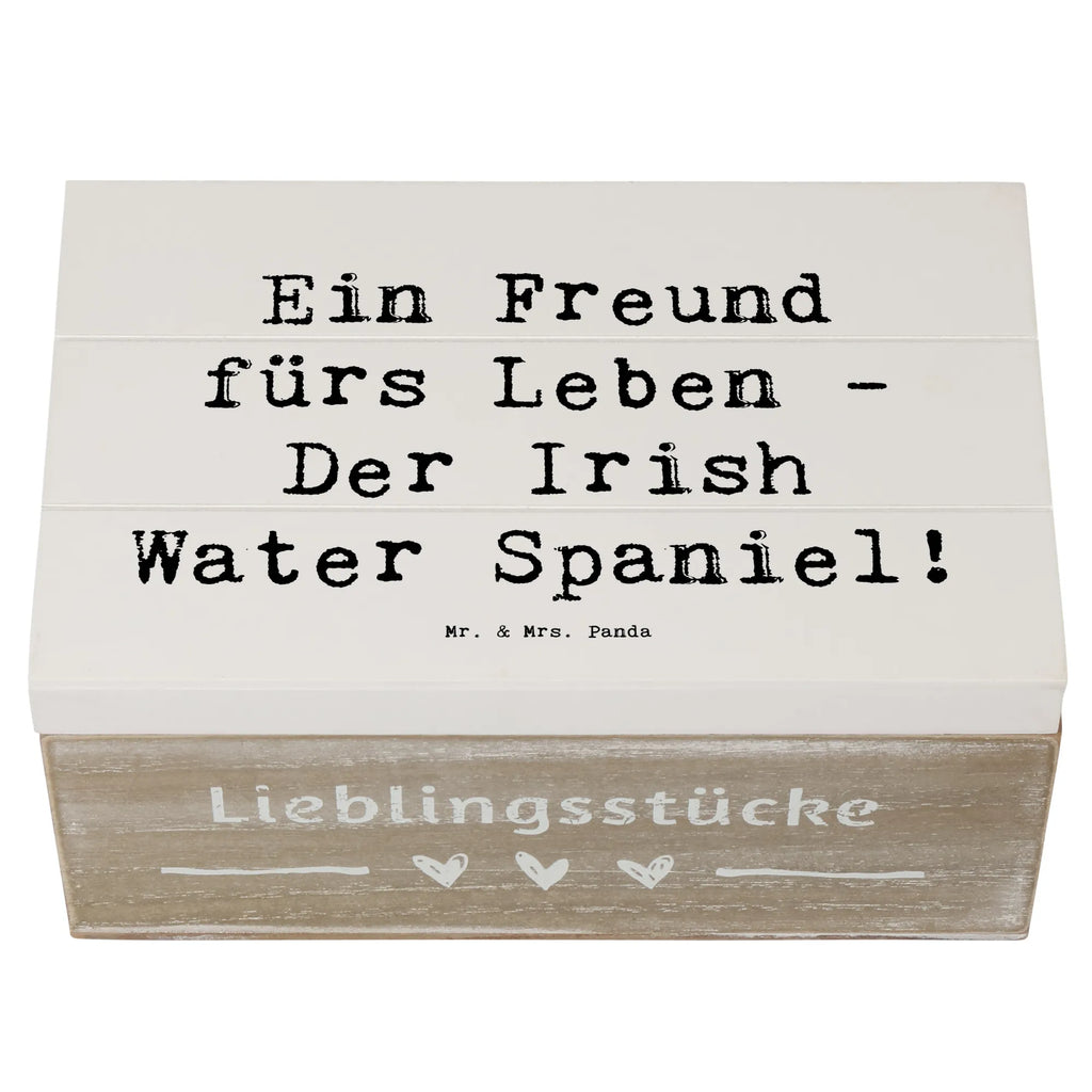 Holzkiste Spruch Irish Water Spaniel Freund XXL, Geschenkbox, Aufbewahrungsbox, Truhe, Erinnerungskiste, Kiste, Geschenkdose, Schatulle, Erinnerungsbox, Holzkiste, Schatzkiste, Dekokiste, Hund, Hunderasse, Rassehund, Hundebesitzer, Geschenk, Tierfreund, Schenken, Welpe