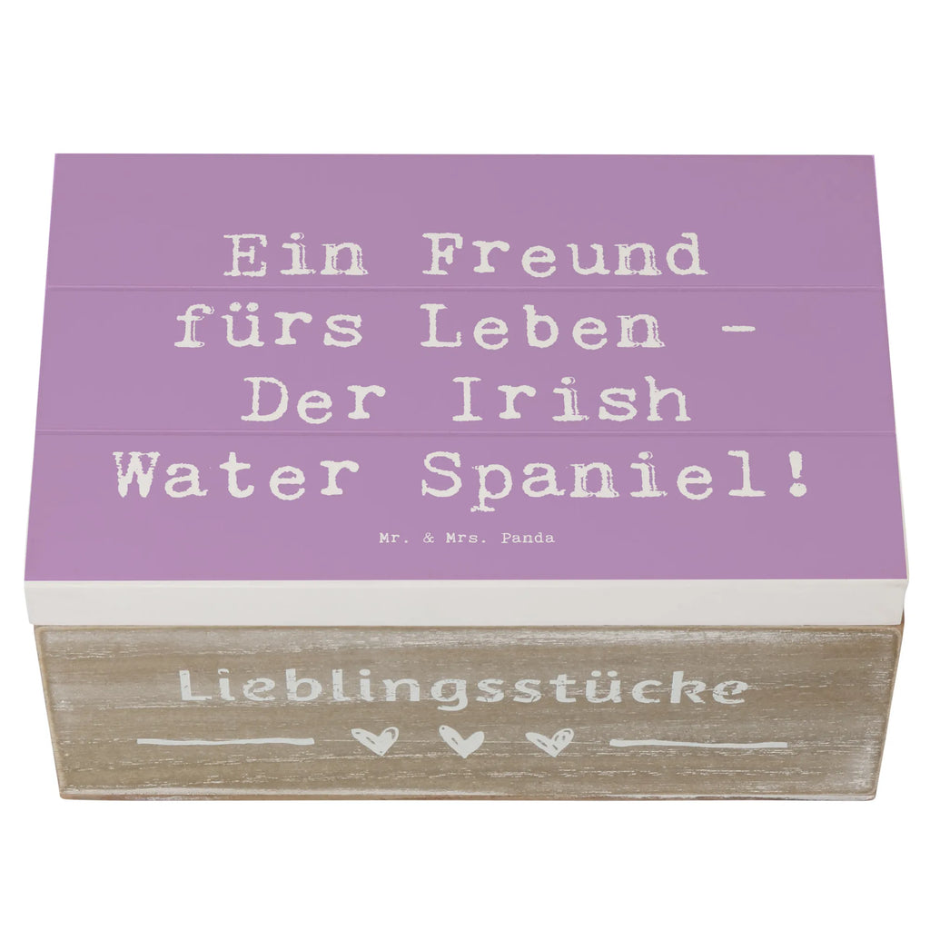 Holzkiste Spruch Irish Water Spaniel Freund XXL, Geschenkbox, Aufbewahrungsbox, Truhe, Erinnerungskiste, Kiste, Geschenkdose, Schatulle, Erinnerungsbox, Holzkiste, Schatzkiste, Dekokiste, Hund, Hunderasse, Rassehund, Hundebesitzer, Geschenk, Tierfreund, Schenken, Welpe