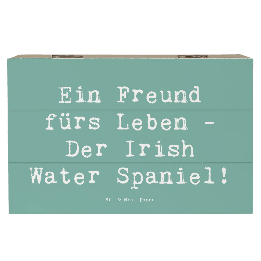 Holzkiste Spruch Irish Water Spaniel Freund XXL, Geschenkbox, Aufbewahrungsbox, Truhe, Erinnerungskiste, Kiste, Geschenkdose, Schatulle, Erinnerungsbox, Holzkiste, Schatzkiste, Dekokiste, Hund, Hunderasse, Rassehund, Hundebesitzer, Geschenk, Tierfreund, Schenken, Welpe